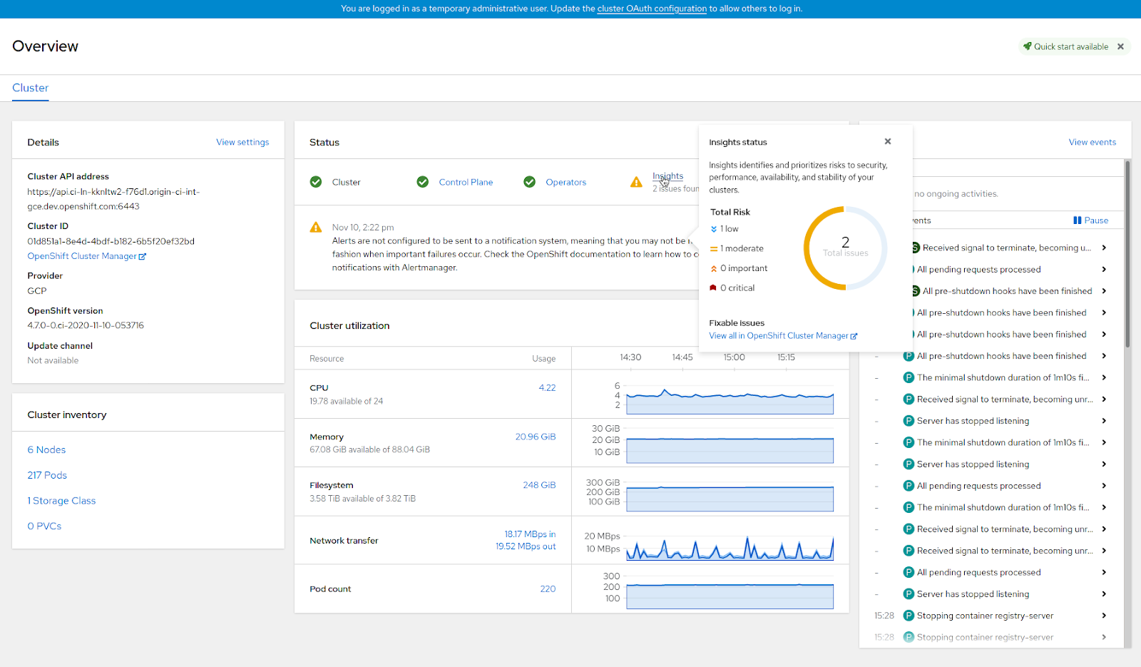 Your OpenShift Cluster, Health Checks, Insights and You